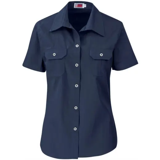 Ladies Short Sleeve Wildstone Shirt Navy Front